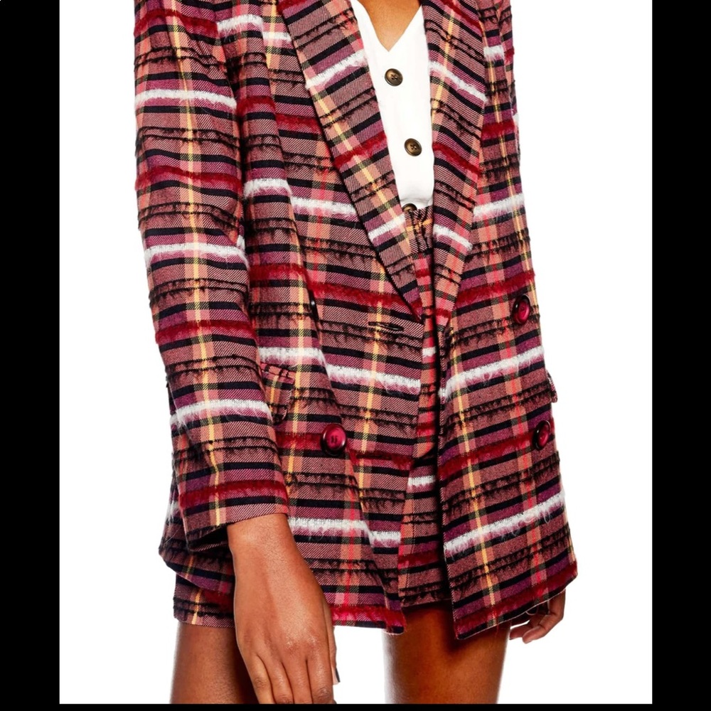 Topshop Brushed Check Blazer ASO Jeannie Mai on The Real